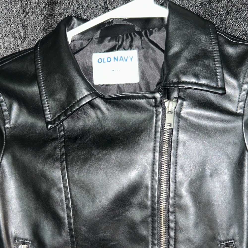 Old Navy Black Faux Leather Jacket